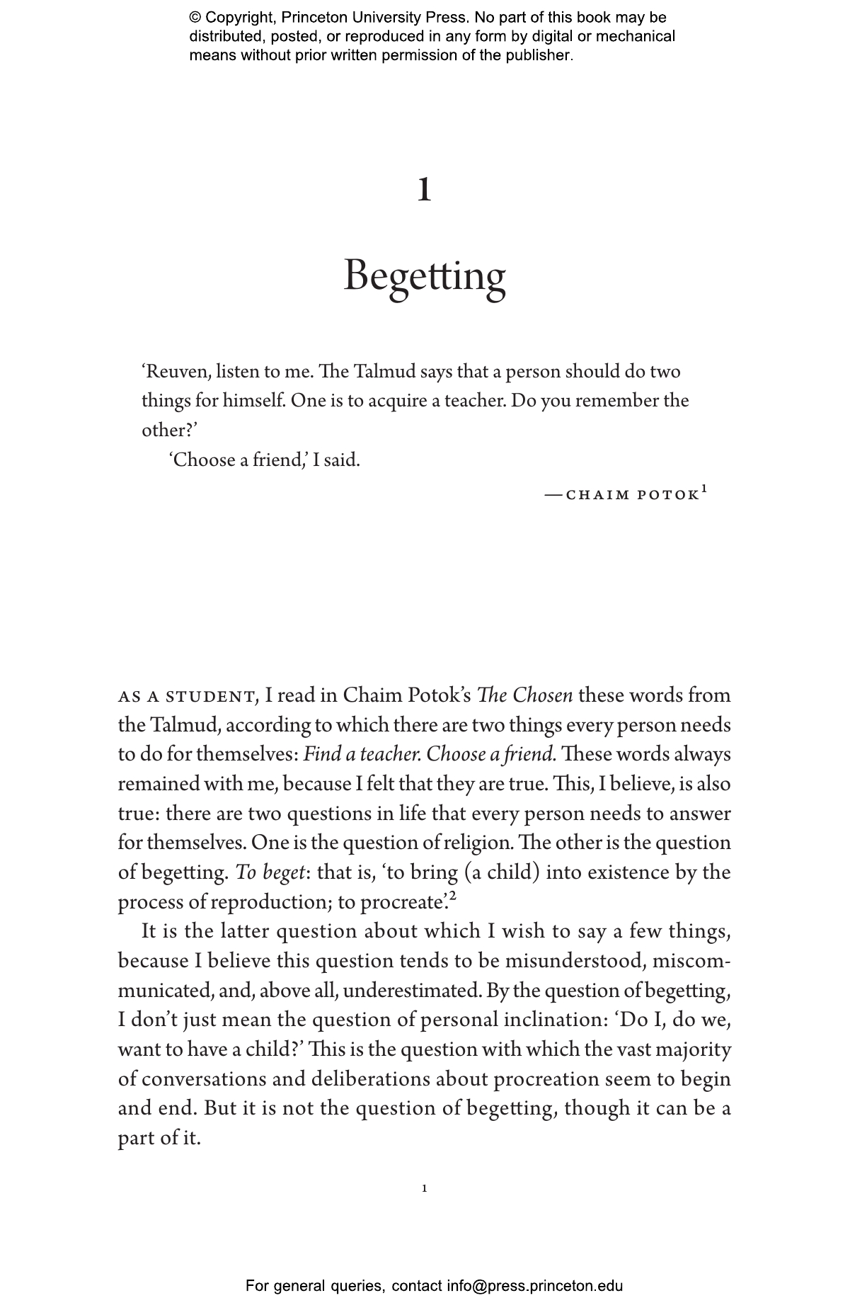 Begetting | Princeton University Press